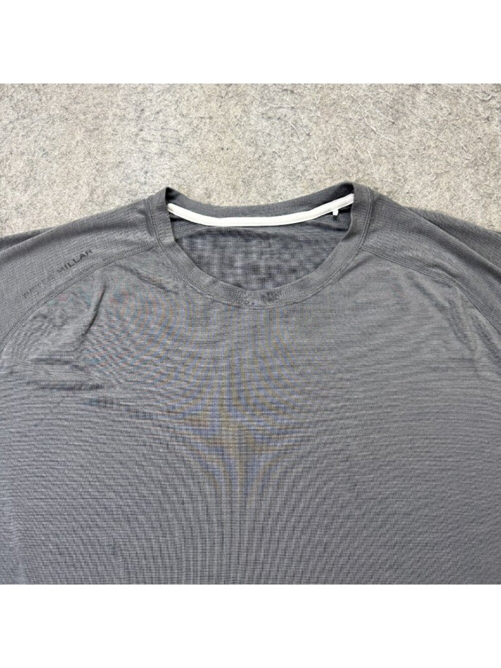 Peter Millar Aurora Performance Shirt Men XL Gray Crew Neck Short Sleeve Stretch